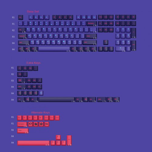AKKO Original Neon Light PBT Double Note Full size 157 Keys Cap Kit PBT Two color