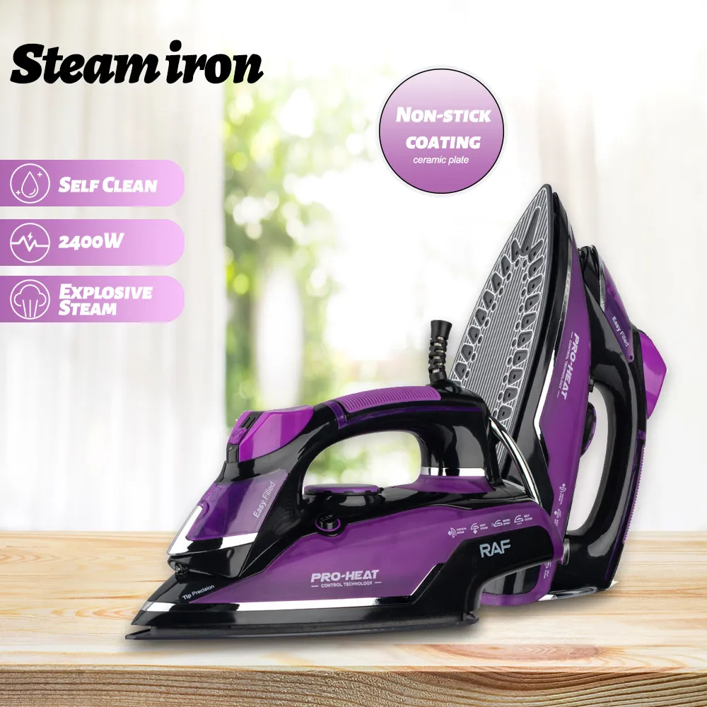 Effortless Ironing with the RAF 2400W Electric Steam Iron Powerful Garment Steamer and Iron Machine