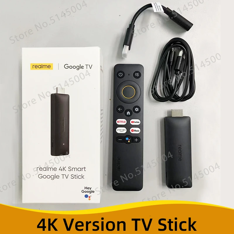 realme 4K Smart TV Stick 1080P Global Version 1 2GB RAM 8GB ROM ARM Cortex A35 Quad Core Bluetooth 5.0 Google TV Stick Androi