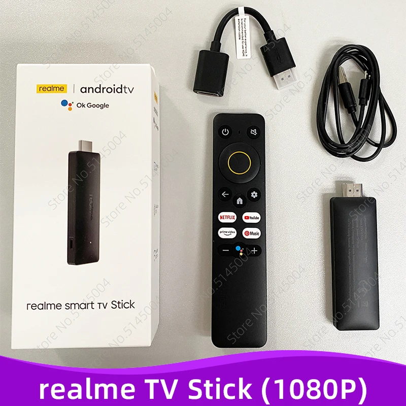 realme 4K Smart TV Stick 1080P Global Version 1 2GB RAM 8GB ROM ARM Cortex A35 Quad Core Bluetooth 5.0 Google TV Stick Androi
