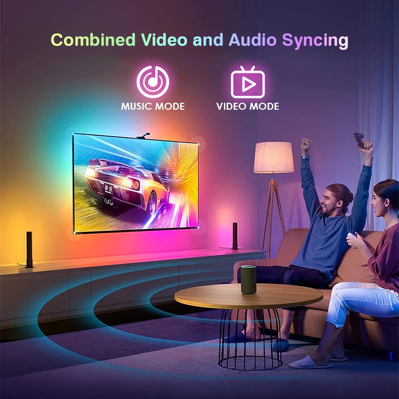 Smart Tuya TV LED Backlight WiFi Goove Immersion TV Light With Ambilight Camera Sync to Screen For 55 65 Inch TV PC Game Room
