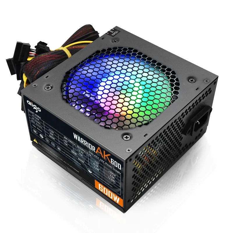 Upgrade Your PC Power Supply with the Aigo AK 600W PSU Gaming Power Supply, Quiet Cooling, 24 pin ATX Connector