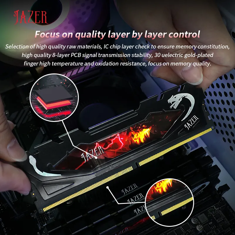 Upgrade Your Desktop Memory with JAZER Factory Sales RAM DDR3 Memory, Enhanced Performance, Heatsink Design
