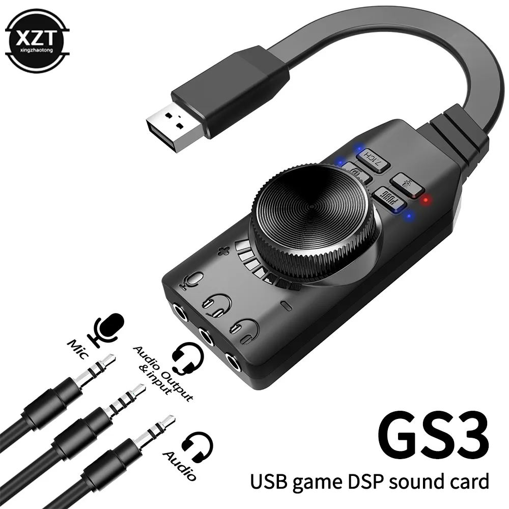 Enhance Your Gaming Audio with the External USB Sound Card 7.1 PUBG Gaming, Plug and Play, Virtual Surround Sound