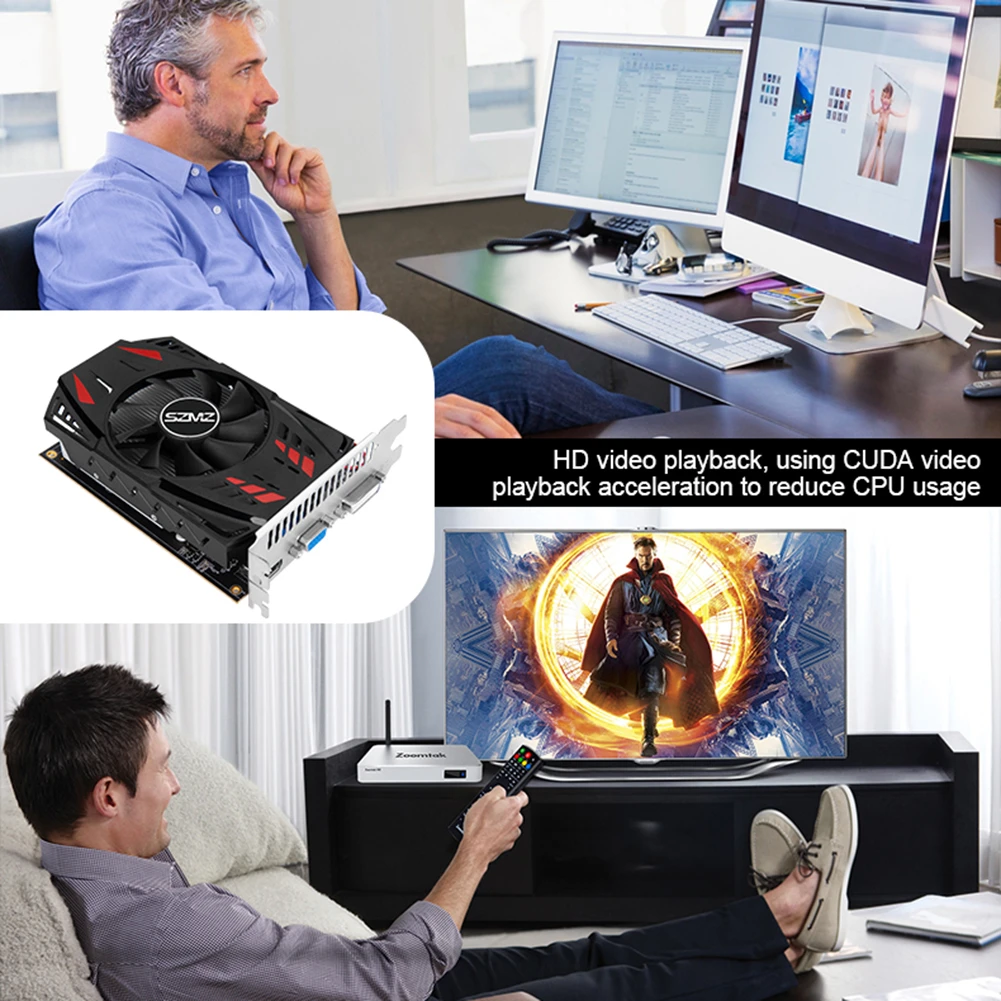 Enhance Your Gaming and Multimedia Experience with the GT730 Graphics Video Card Smooth Graphics, Silent Operation