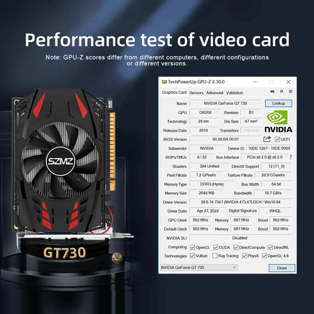 Enhance Your Gaming and Multimedia Experience with the GT730 Graphics Video Card Smooth Graphics, Silent Operation