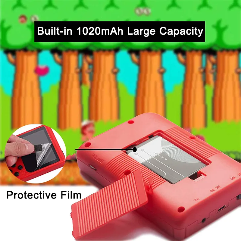 Broodio Retro Portable Mini Handheld Video Game Console 400 Built in Games 3.0 Inch Screen Fun for Kids