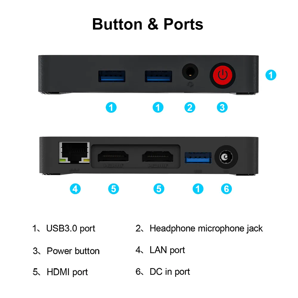 Beelink T4 Pro Windows 10 Pro Mini PC Intel Apollo Lake Processor N3350 1000M LAN AC Dual WiFi Mini Desktop Computer Win10 mi