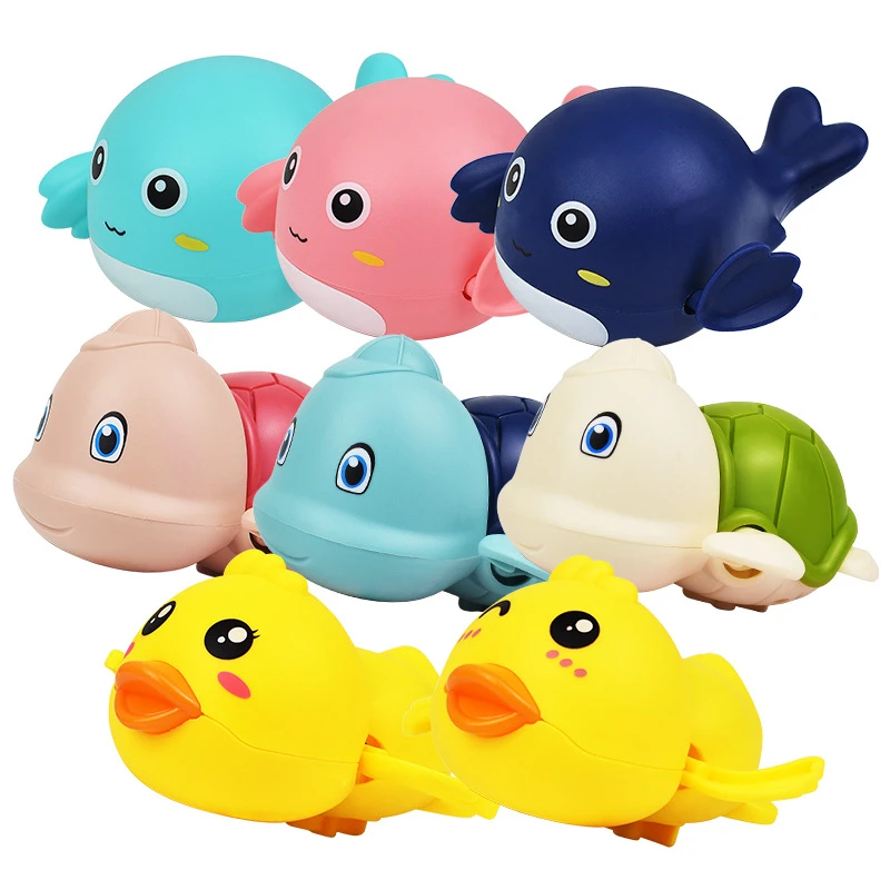 Summer Bath Toys: Swimming Clockwork Dolls, Cute Funny Animals Kids' Water Play for Bathroom, Bathtub