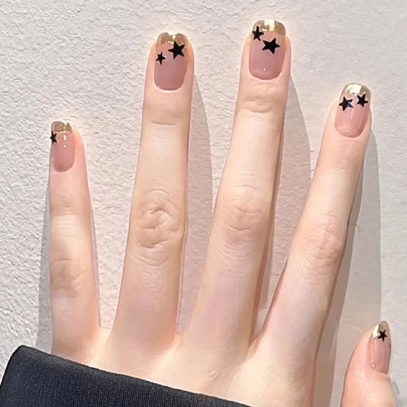 24Pcs Detachable Nude French False Nails: Ballerina Press On Tips, Full Cover Artificial Nails Ready to Wear False Nails