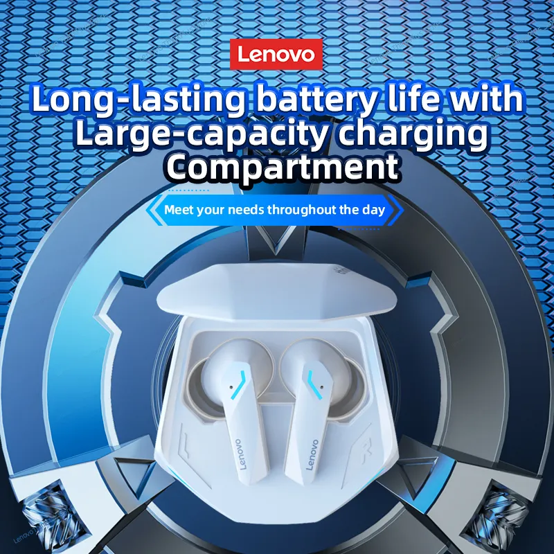 Original Lenovo GM2 Pro 5.3 Earphone: Bluetooth Wireless Earbuds with Low Latency HD Call, Dual Mode Gaming Headset with Mic