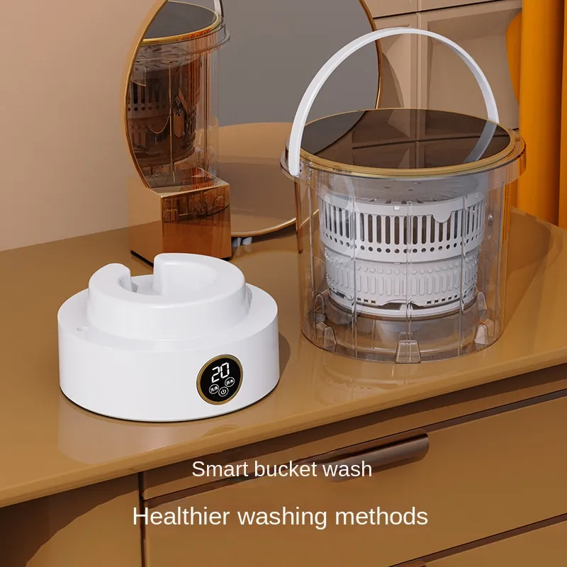 Portable Mini Washing Machine with Dryer 6L Clothes, Socks, Underwear Small Home Washer