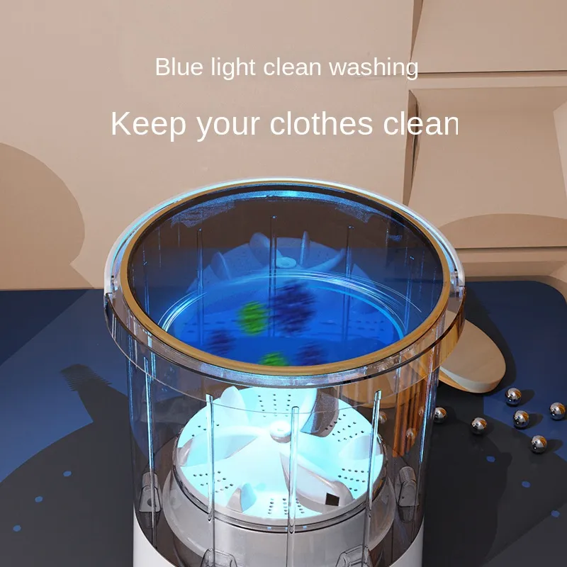 Portable Mini Washing Machine with Dryer 6L Clothes, Socks, Underwear Small Home Washer