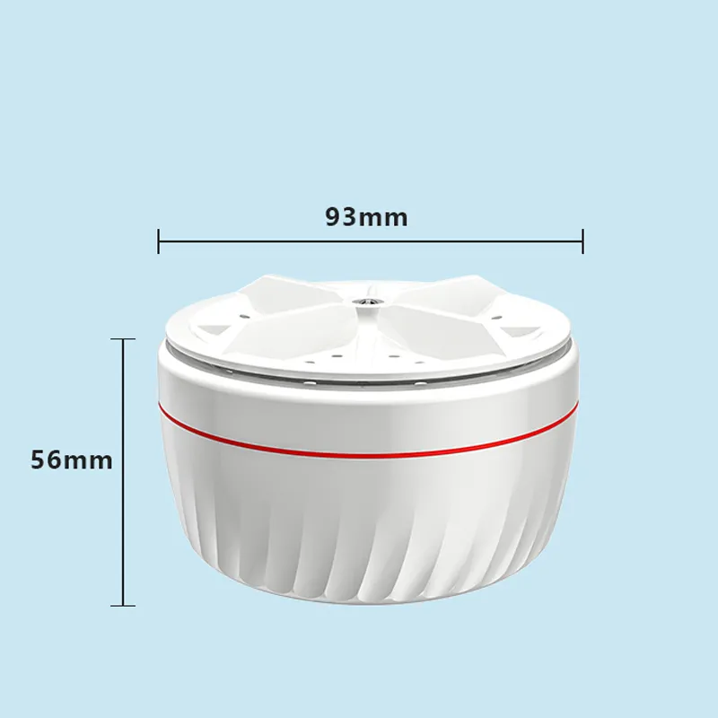 Portable Ultrasonic Turbo Washing Machine Air Bubble Mini Travel Washer
