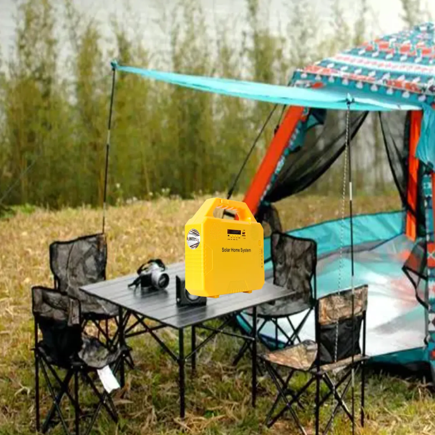 Solar Portable Power Station Energy Storage Battery Bank Outdoor Camping Emergency Travel