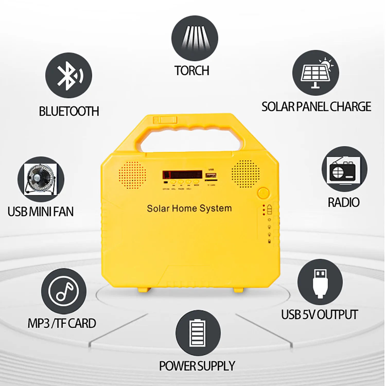 Solar Portable Power Station Energy Storage Battery Bank Outdoor Camping Emergency Travel
