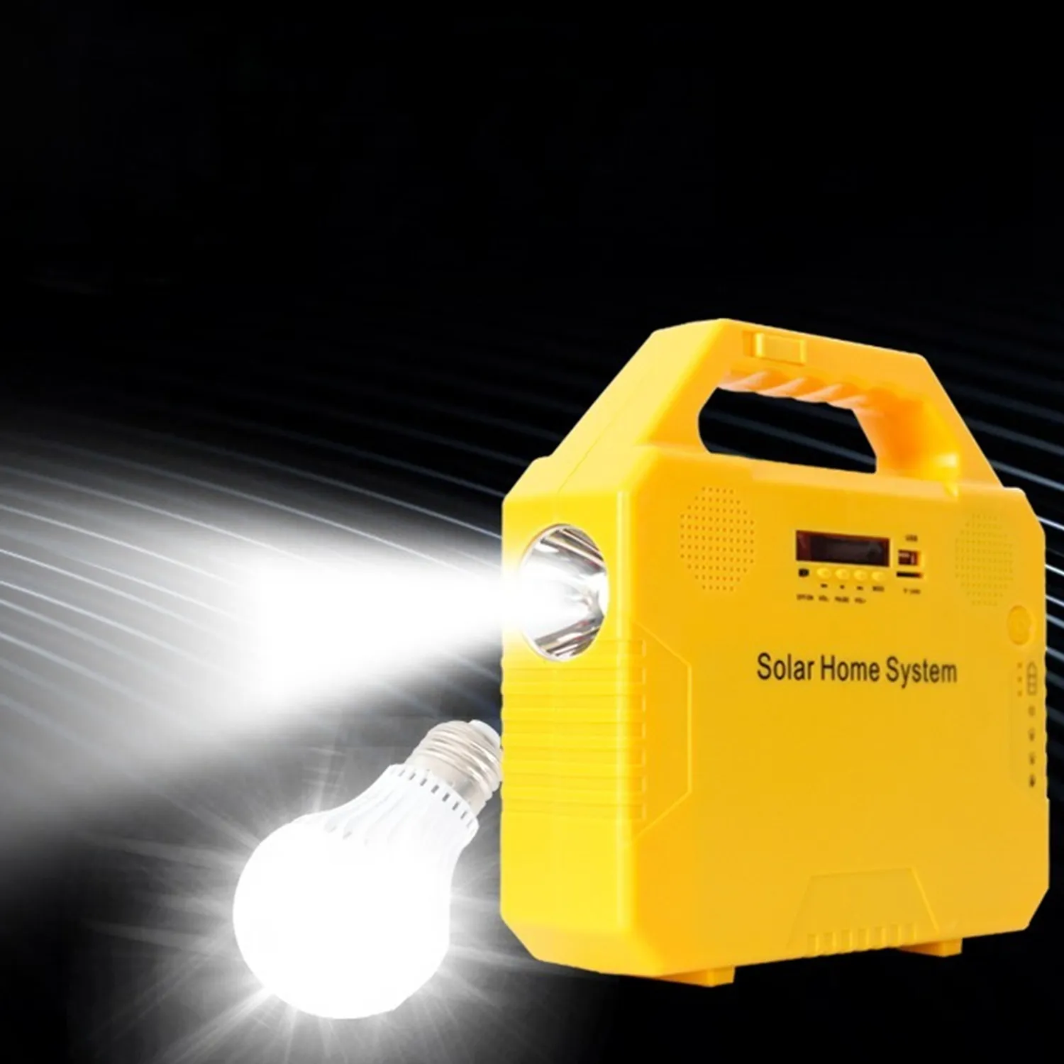Solar Portable Power Station Energy Storage Battery Bank Outdoor Camping Emergency Travel