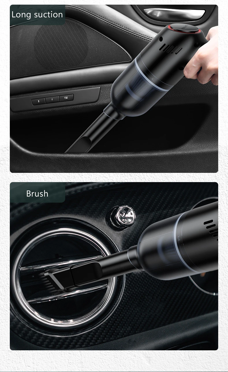 8000pa Portable Car Vacuum Cleaner Handheld Cordless Dual Use for Household & Car