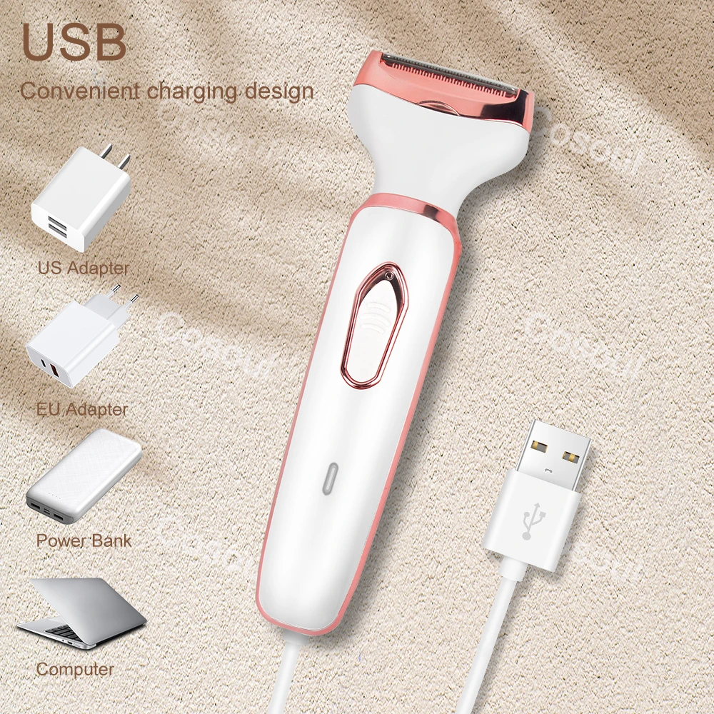 4 in 1 Electric Razor for Women Shaver, Trimmer Armpit, Bikini, Face, Body Portable & Painless