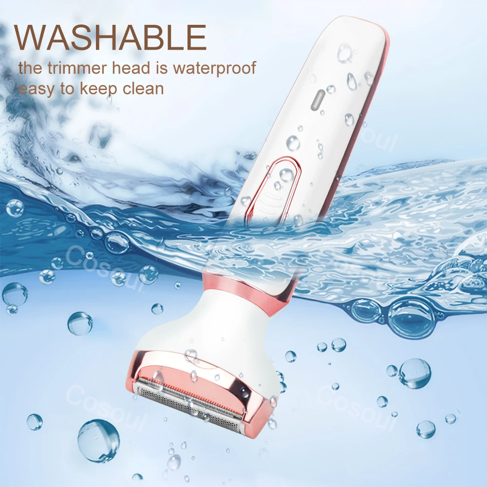4 in 1 Electric Razor for Women Shaver, Trimmer Armpit, Bikini, Face, Body Portable & Painless