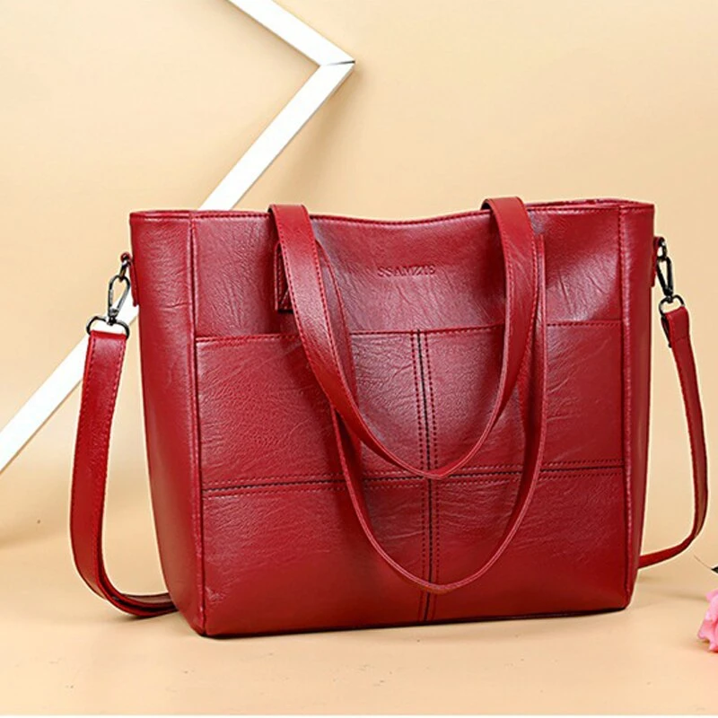 Vintage High Capacity Women's Handbag Luxury Designers Shoulder Top Handle Bag