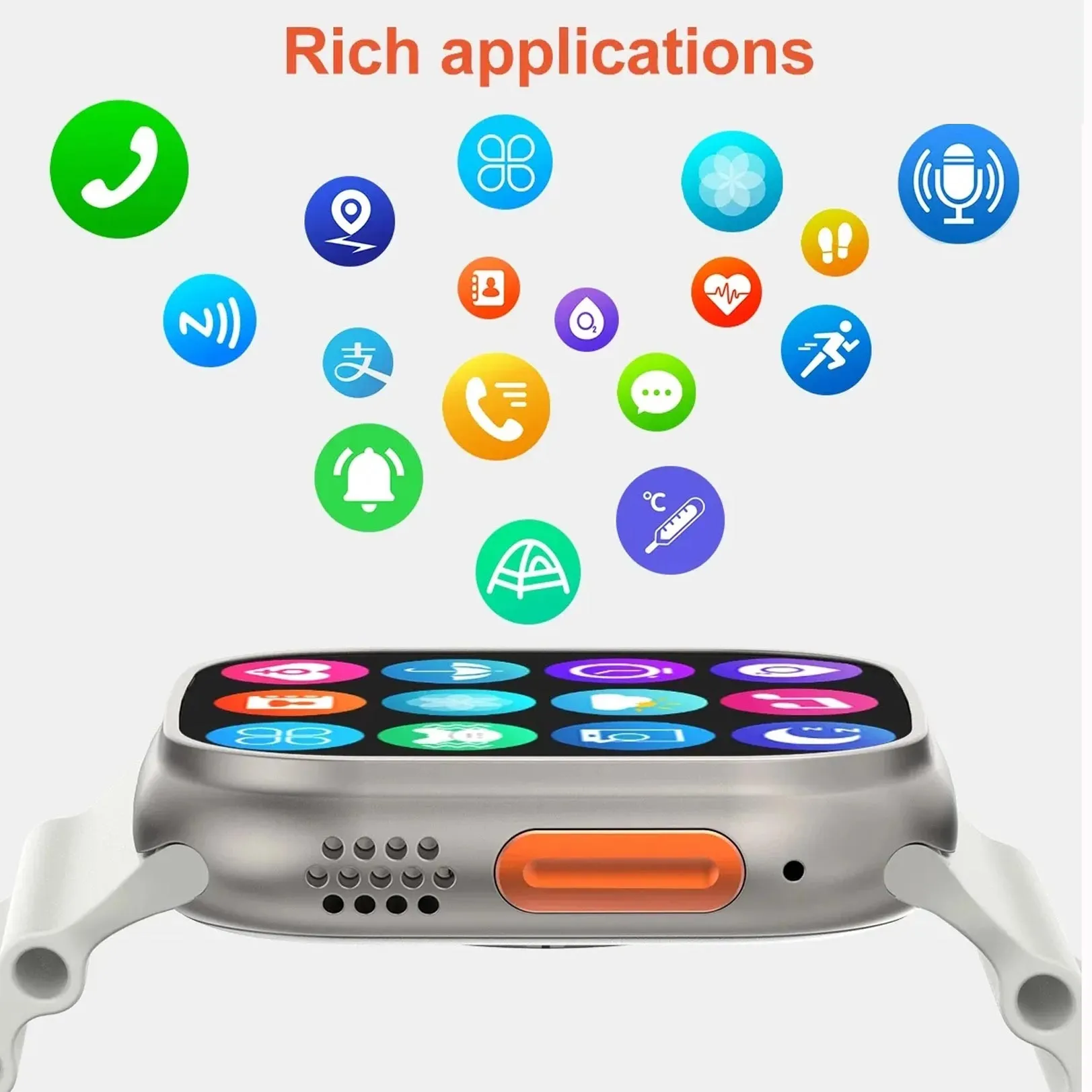NEW Ultra Series 8 NFC Smartwatch Wireless Charging Bluetooth Calling Fitness Bracelet