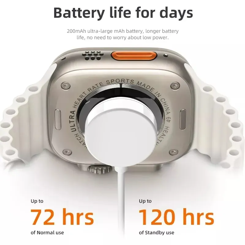 NEW Ultra Series 8 NFC Smartwatch Wireless Charging Bluetooth Calling Fitness Bracelet