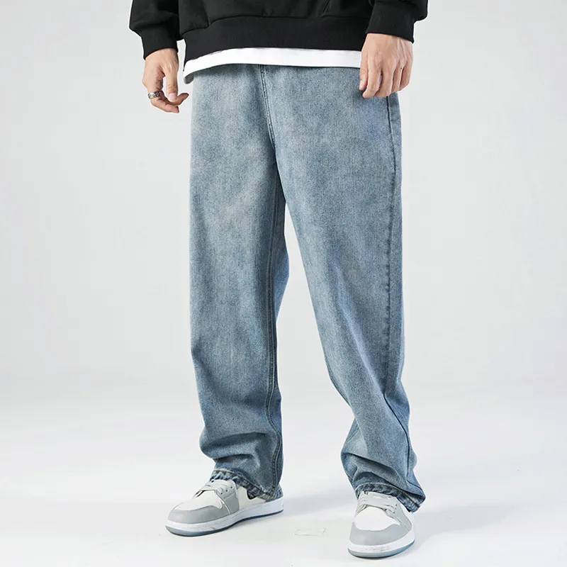 Summer Soft Lyocell Fabric Men's Jeans Thin Loose Straight Pants