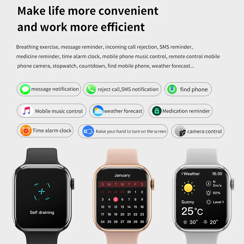 2023 Ultra Series 9 NFC Smartwatch BT Calling Waterproof Wireless Charging 2.05 inch Screen