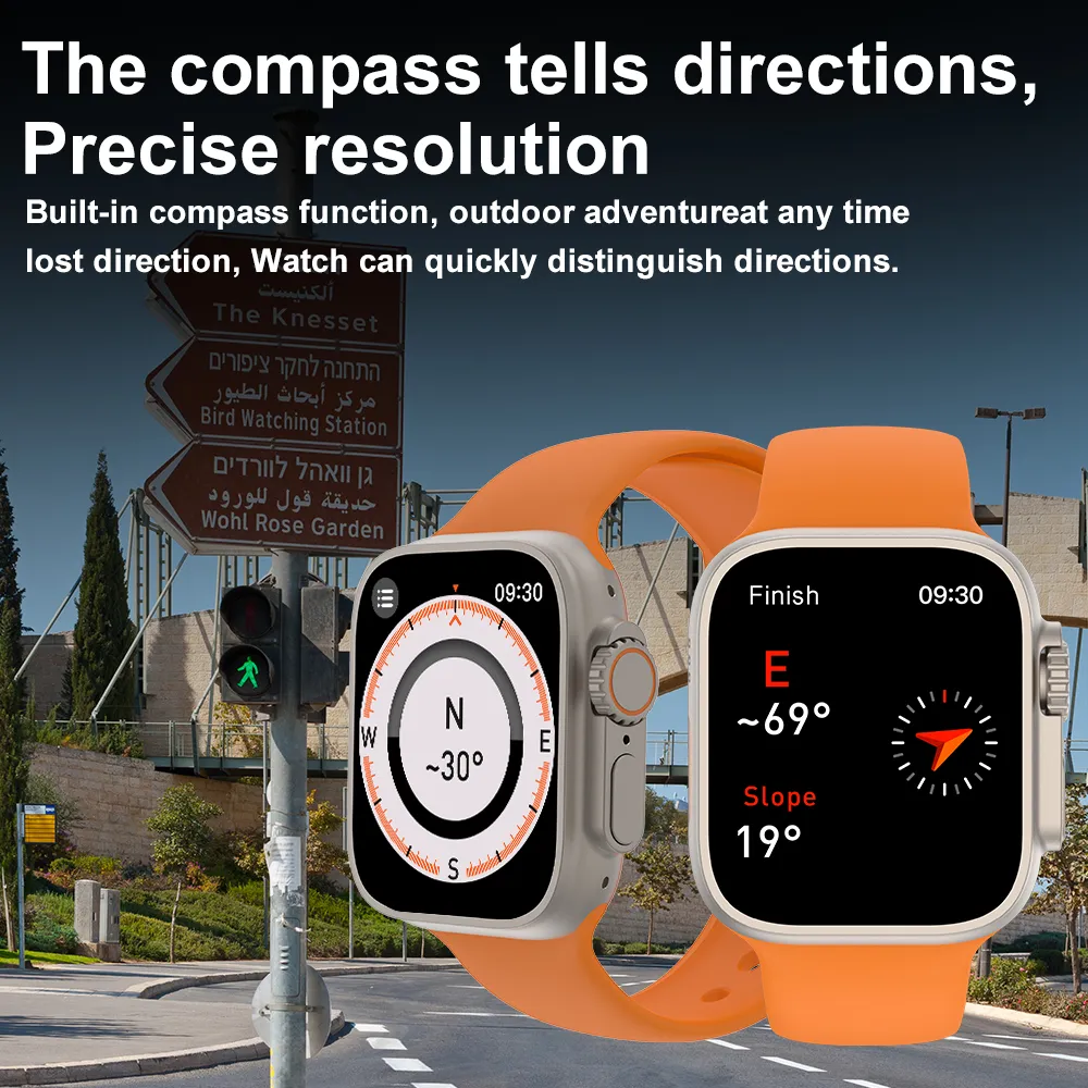 AMOLED Screen Smartwatch Ultra Series 8 NFC Sport Bluetooth Connectivity Large Display