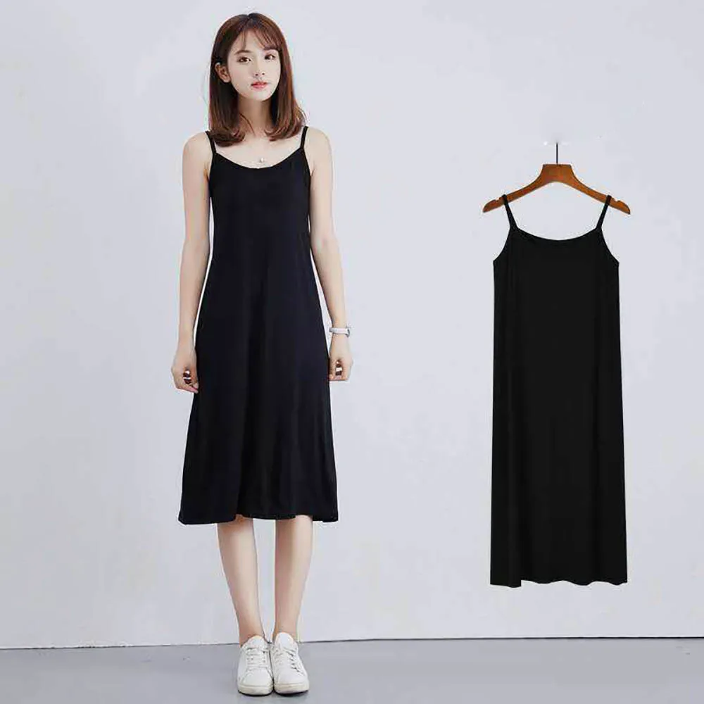 Women's Camisole Dress Loose Summer Tops Mid Length Versatile Inside Outside Wear