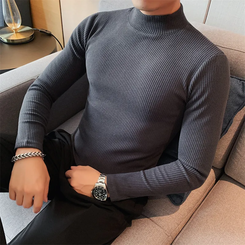 British Style Men's High Quality Long Sleeve T Shirt fall winter