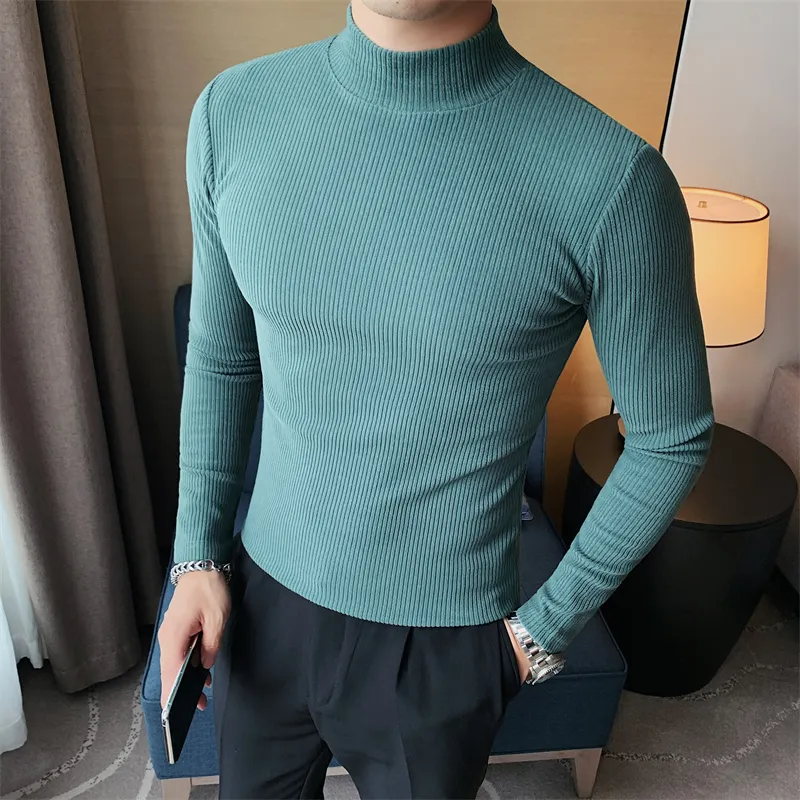 British Style Men's High Quality Long Sleeve T Shirt fall winter