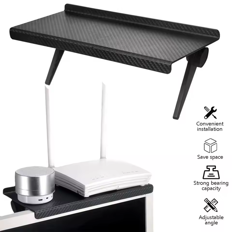 1PC Hot Selling Computer & TV Screen Storage Rack No Drill Wireless Router & Set Top Box Holder