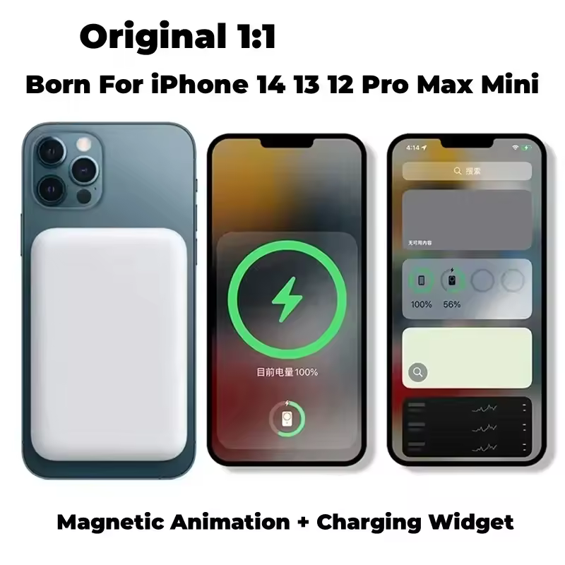50000mAh Portable Wireless Charger MagSafe Power Bank for iPhone 15, 14, 13
