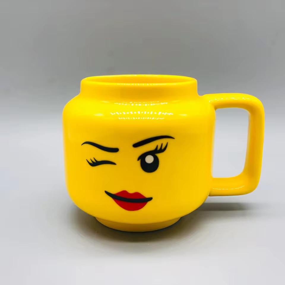 Cartoon Ceramic Mug 250ML – Cute Expression Coffee & Tea Cup Gift