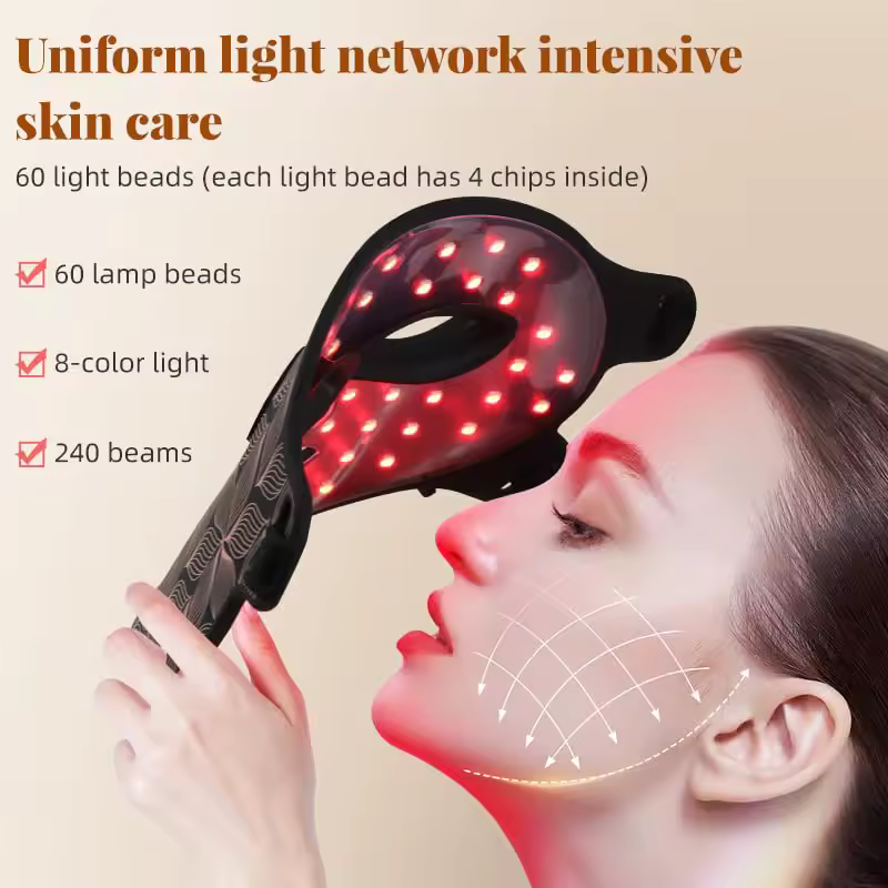 8 Color LED Face & Neck Mask – Red & Near Infrared Therapy