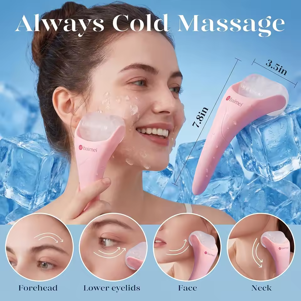IcyMe Ice Roller & Gua Sha Set – Face Cooling & Massage Tool