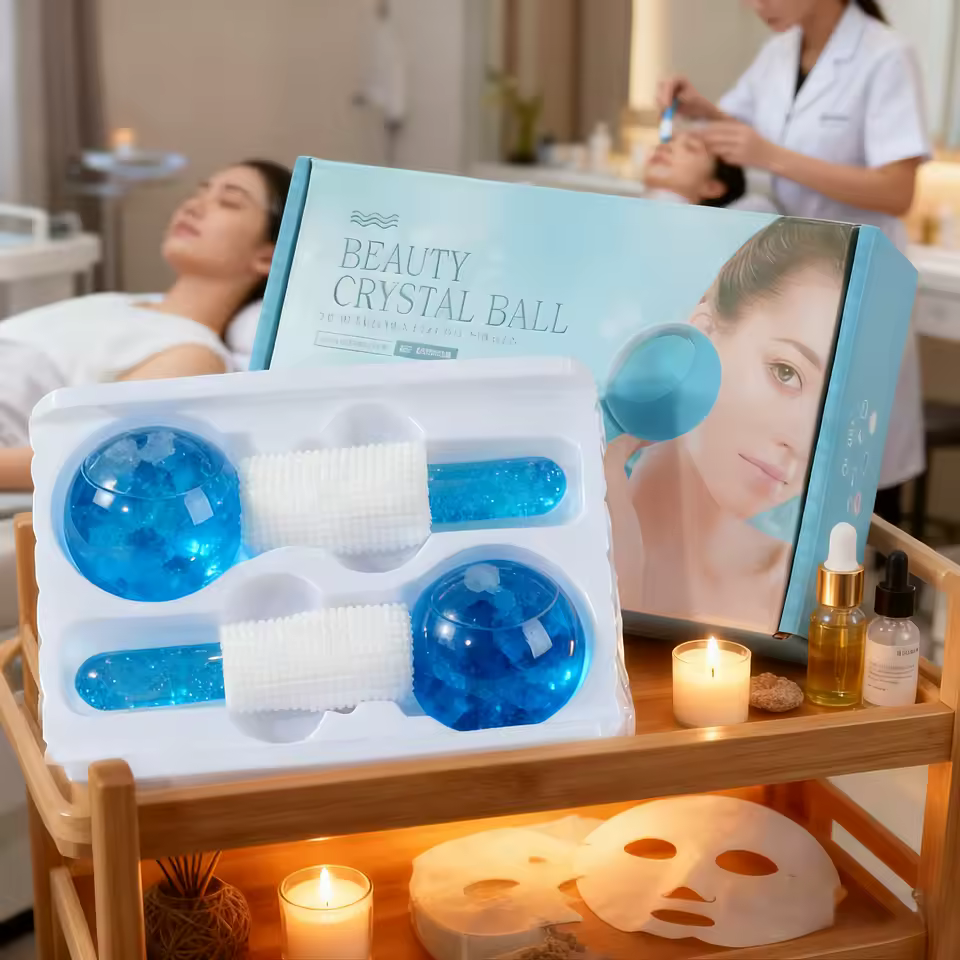2Pcs Ice Globes Facial Massager – Cooling Tool for Eyes & Face