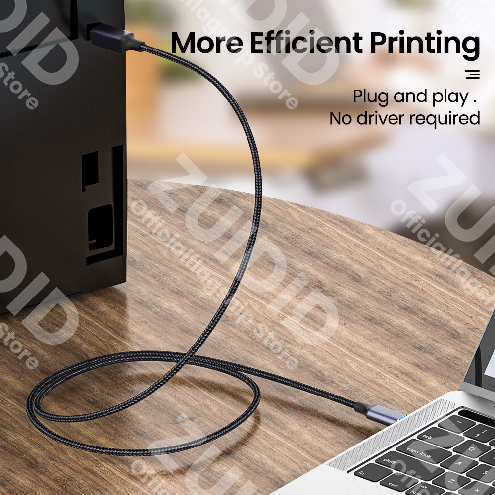 USB Type C to Type B Cable for Printers & Scanners, 0.5M–3M