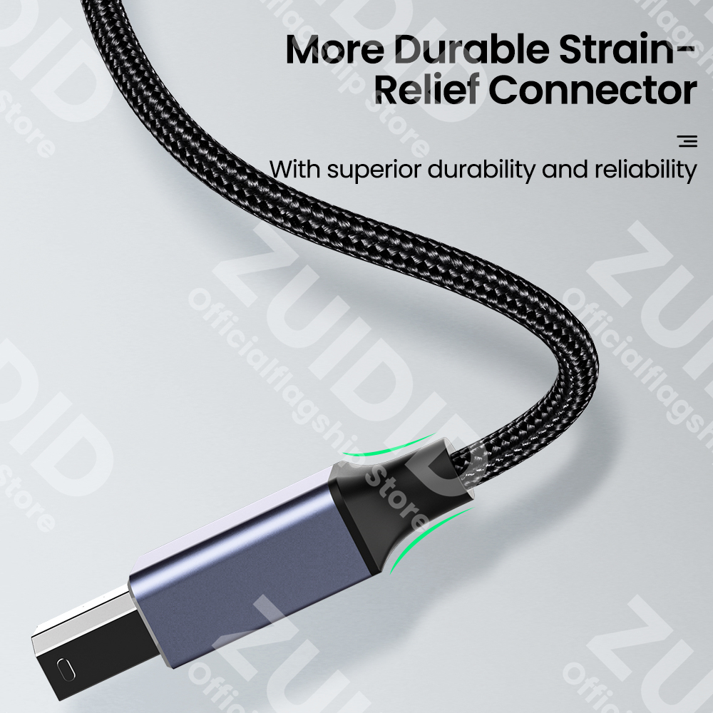 USB Type C to Type B Cable for Printers & Scanners, 0.5M–3M
